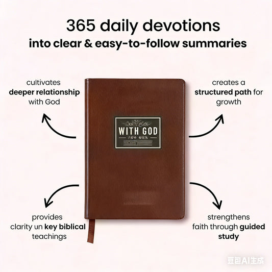 1pcs Men's Daily Devotional Journal, 365 Days of Inspirational Guidance Notebook with Premium Faux Leather Cover, Vintage Hardcover Reflection Planner for Personal Growth, Mindfulness & Spiritual Strength