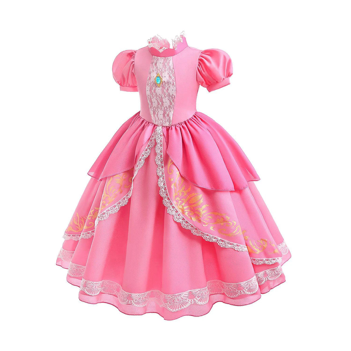 2026 Movie Girls Princess Dress Video Game Star Pattern Outfit Rosalina Role Play Costume Kids Halloween Peach Cosplay Clothes