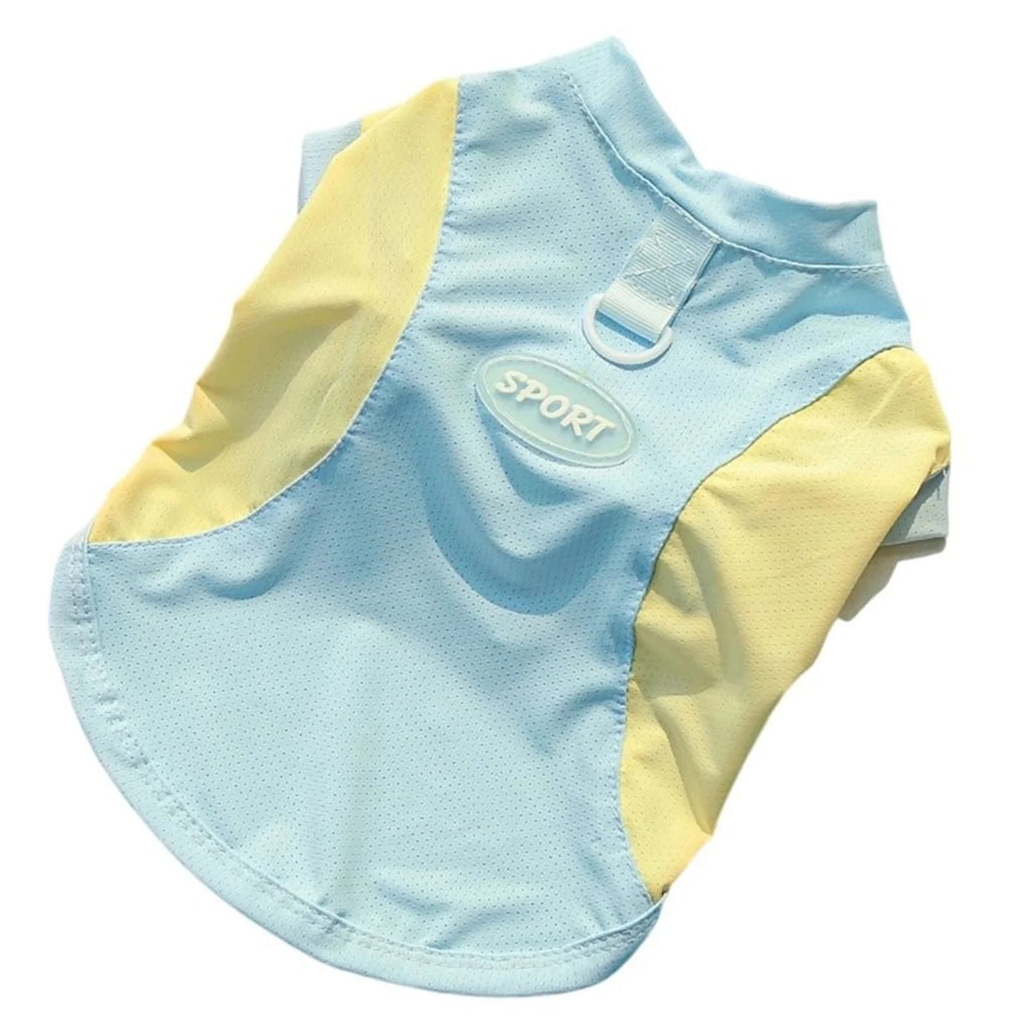 Cute Mesh Vest Pet Clothes 2026 New Ice Silk Cooling Puppy Vest Quick Drying Summer Pet Costume Large Size Splicing Clothes