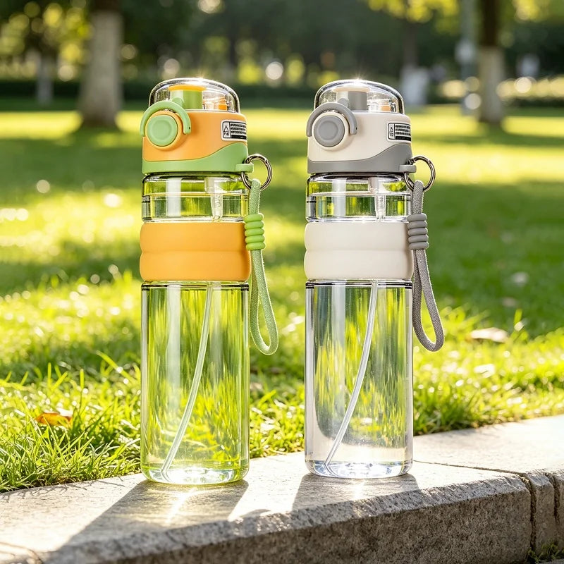 800ml Spray Water Bottle Leak-Proof Portable Sports Cup for Outdoor Travel Fitness Cycling Summer Cooling