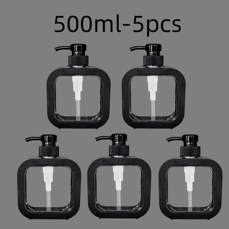 300/500ml Bathroom Soap Dispensers Refillable Lotion Shampoo Shower Gel Holder Portable Travel Dispenser Empty Bath Pump Bottle