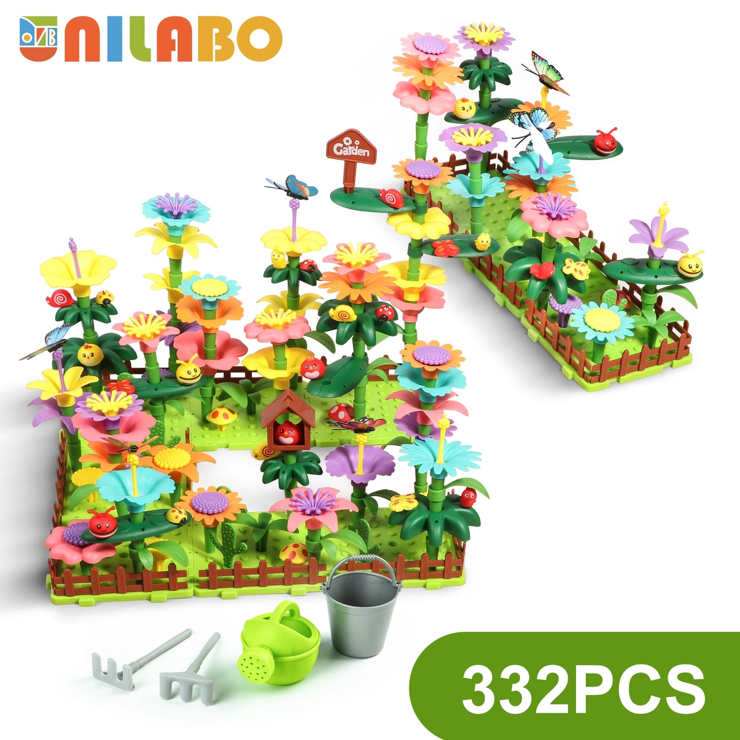 Grow Their Imagination with STEM Educational Flower Garden Building Toy - Perfect Gift for 3-7 Year Old Boys & Girls!