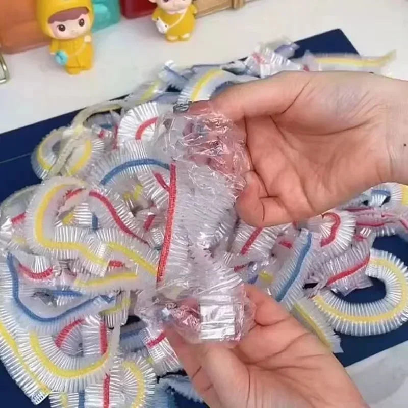 500/50Pcs Disposable Food Cover Fruit Food Cover Elastic Plastic Shower Cap Food Grade Storage Bag Kitchen Organizer Cling Film