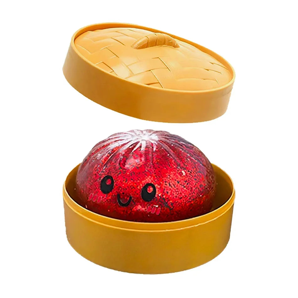 Dumpling Pressure Dumpling Squishies Cute Colorful Bun Toy Slow Rising Stress Relief Fidget Toy for Kids Adults Anti-Anxiety Gif