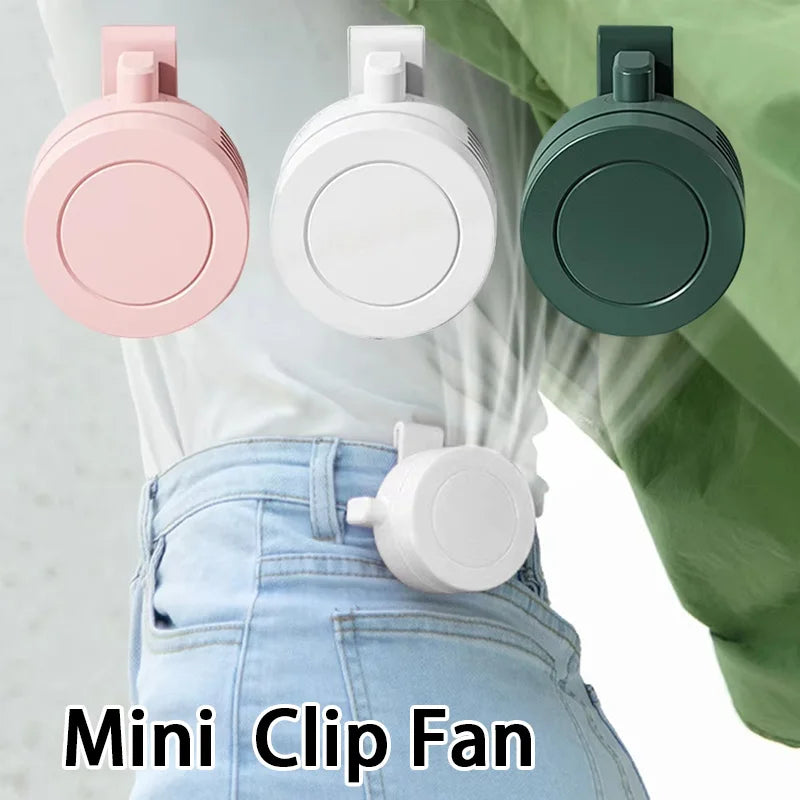 Mini Waist Clip Fan USB Rechargable Summer Cooling Fan Hanging Waist Neck Fan Portable Silent For Outdoor Camping Fishing 2026