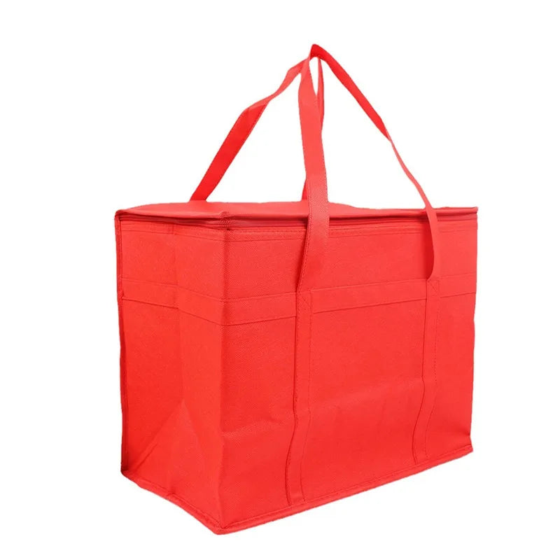 Large Capacity Insulated Grocery Bags Foldable Reusable Soft Cooler Bag Lightweight Hot Cold Takeout Food Delivery Bag NEW