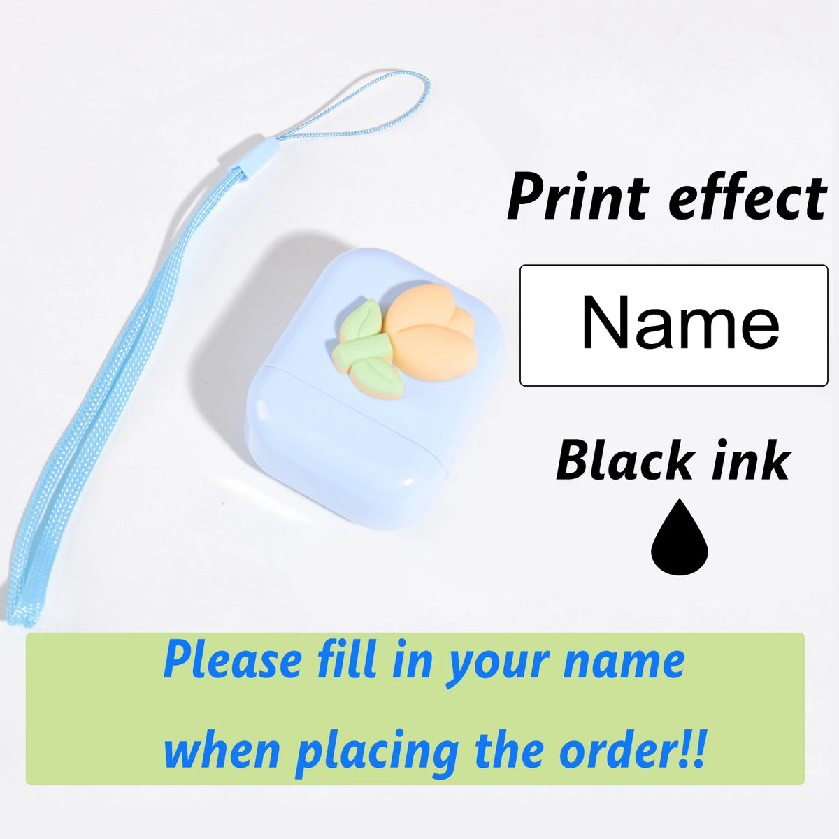 Flower Custom Kids Name Stamp Signature Customized Text Seal Waterproof Ink Kindergarten Clothing Label Personalized Name Stamp