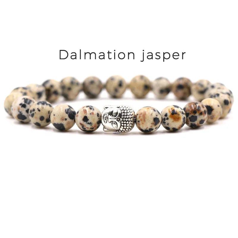SANSHI Natural Stone Beads Bracelet For Women Men Amethysts Crystals Jewelry Agates Elastic Bangle Bracelets Gift