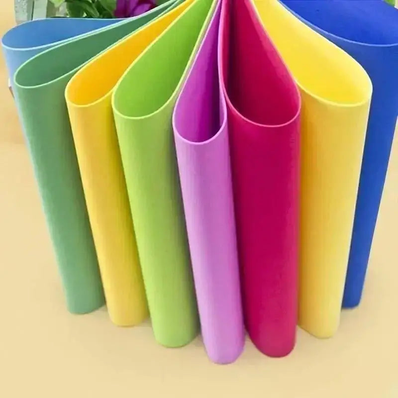 10 Sheets Thick Multicolor A4 Sponge EVA Foam Paper Kids Handmade DIY Hand Craft Suitable Children Playing Paper-cut Game