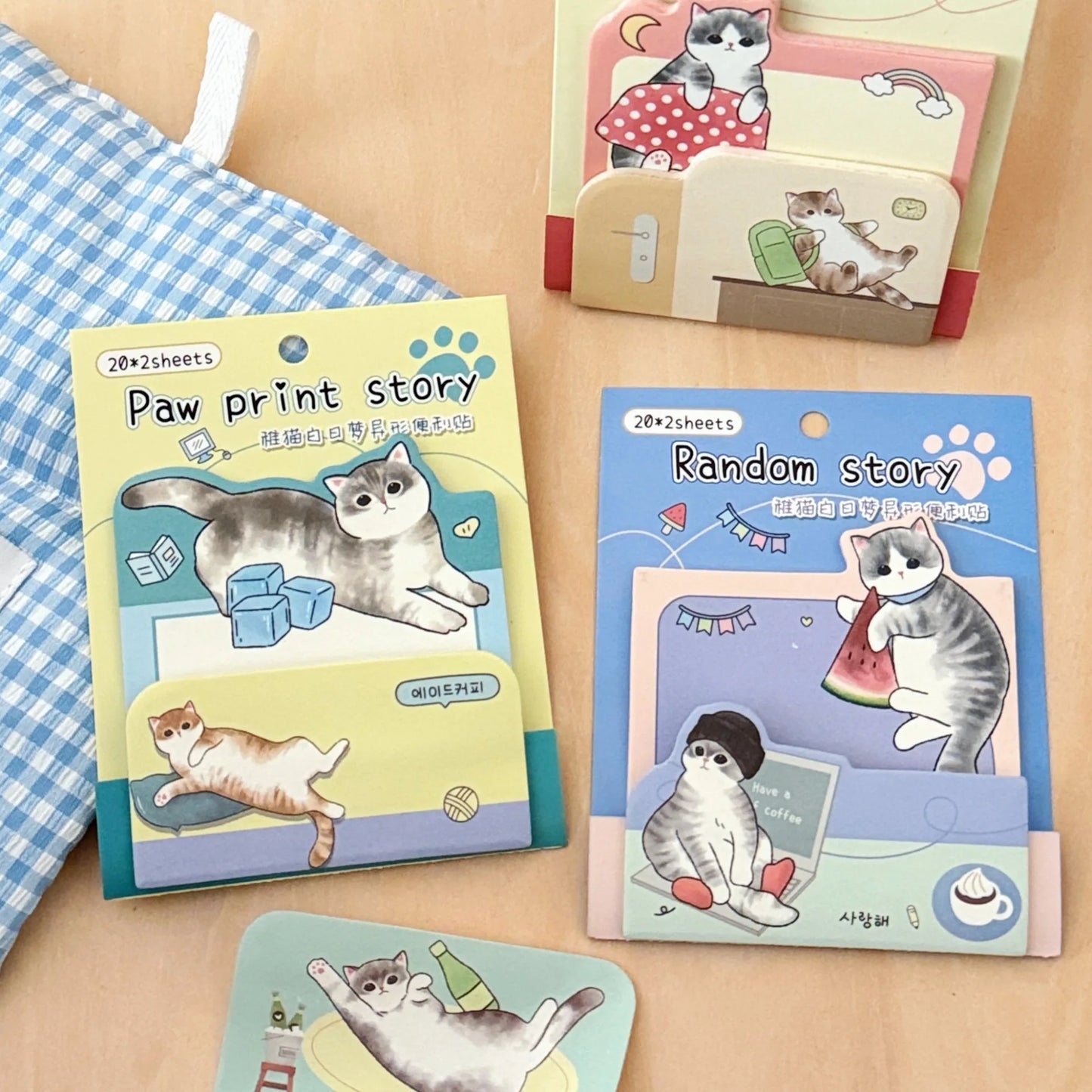 40/160 Sheets Post-it Cartoon Cat Planner Post-it Adhesive Notes