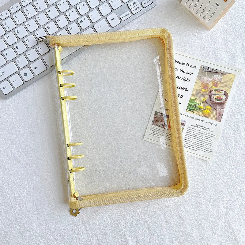 A5 A6 Zipper Binder Photo Card Collection Book Postcard Organizer Diary Notebook School Stationery
