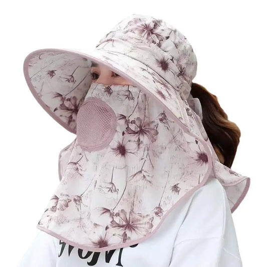 2025 New Wide Brim Sun Hat Face & Cooling Gel Band For Outdoor Wide Brim UV Protection Mesh Sunscreen Hat
