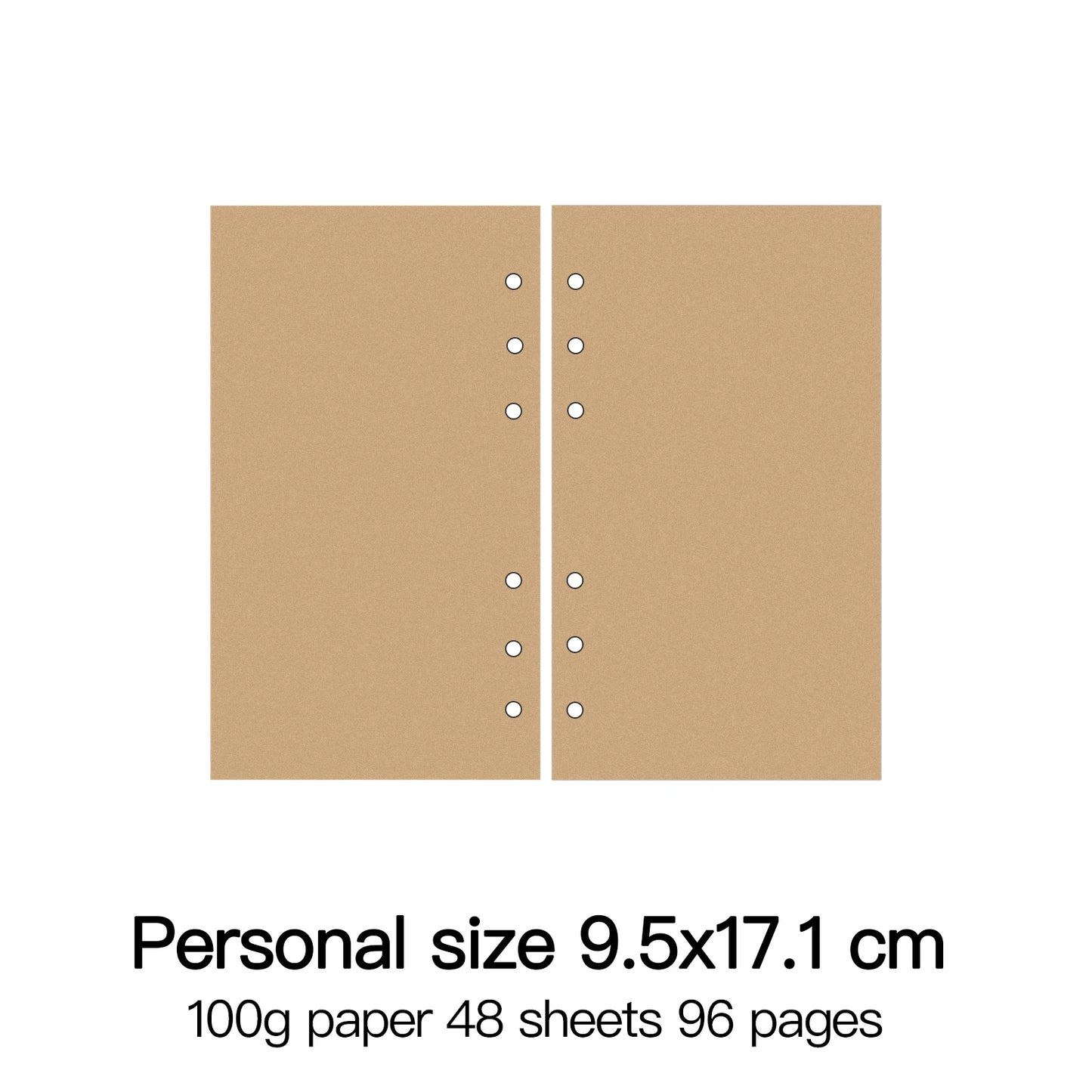 High Quality Ring Binder Notebook A5 Personal A6 A7 A8 Size Insert Refills Loose Leaf Spiral Diary Planner Inner Core 100g Paper