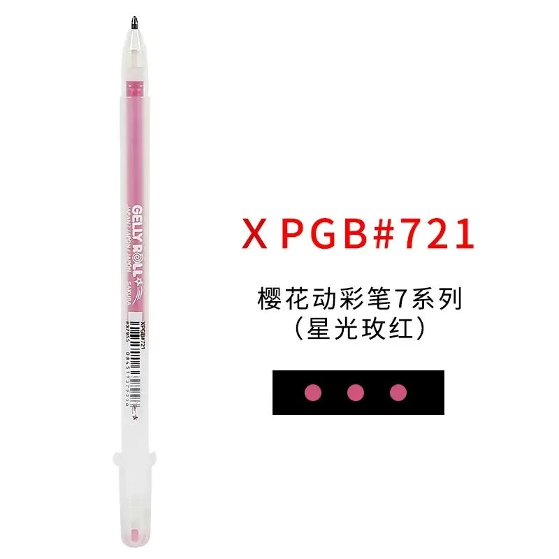 1/3PCS SAKURA Gelly Roll Gel Pens Highlight Marker for Journaling Art Drawing Classic White Ink Assorted Point Fine Medium Bold
