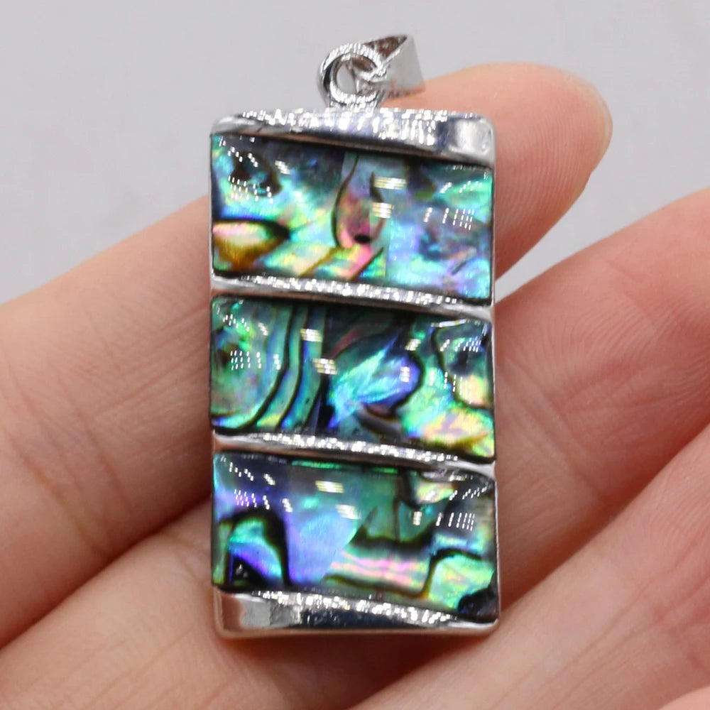 Hot Sale Natural Shell Pendant Mother Of Pearl Rectangle Pendant For Jewelry Making DIY Necklace Bracelet Accessory