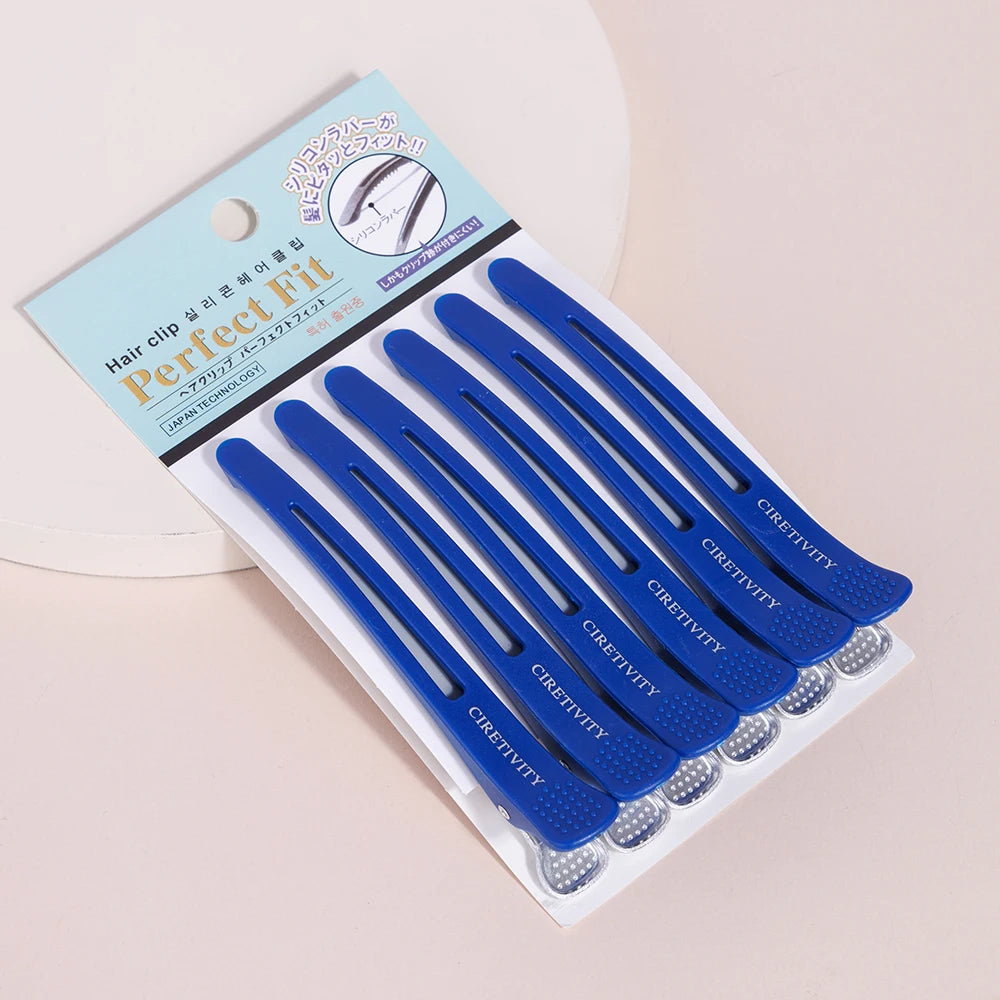 6Pcs Hairdressing Clamps Women's Claws Section Clips Barber Crocodile Hairpin Salon Styling Tools Hair Accessories