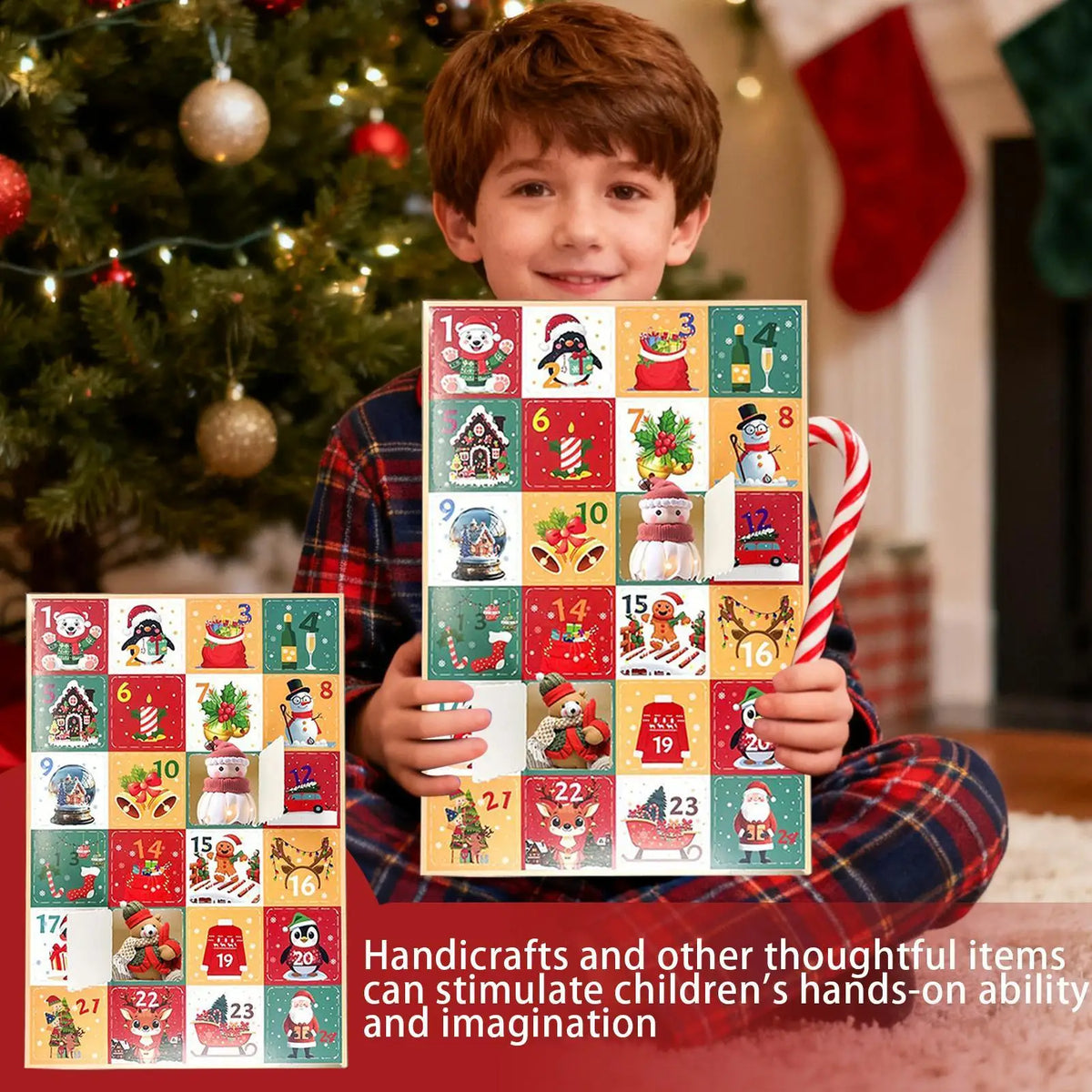 5pcs 24 Days Christmas Advent Calendar Countdown To Christmas Calendar Decoration Empty Boxes Refillable Advent Xmas Gift 2025