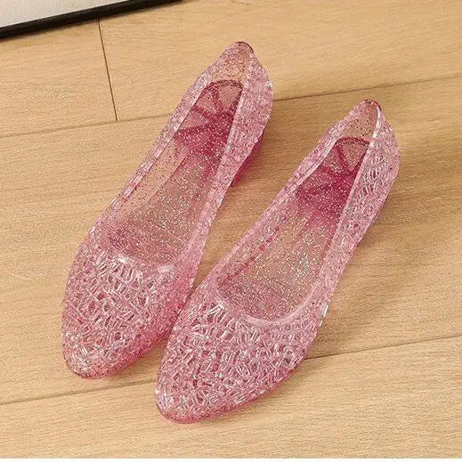 Transparent Shoes Female Summer Leisure Woman Wedge Sandals Women Jelly Shoes 2021 Fashion Style Mother Wedges Sandals Woman