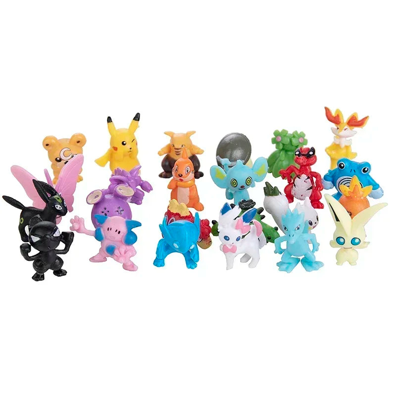 144 Style Pokemon Figure Toys Anime Pikachu Action Figure Model Ornamental Decoration Collect Toys For Christmas Gift