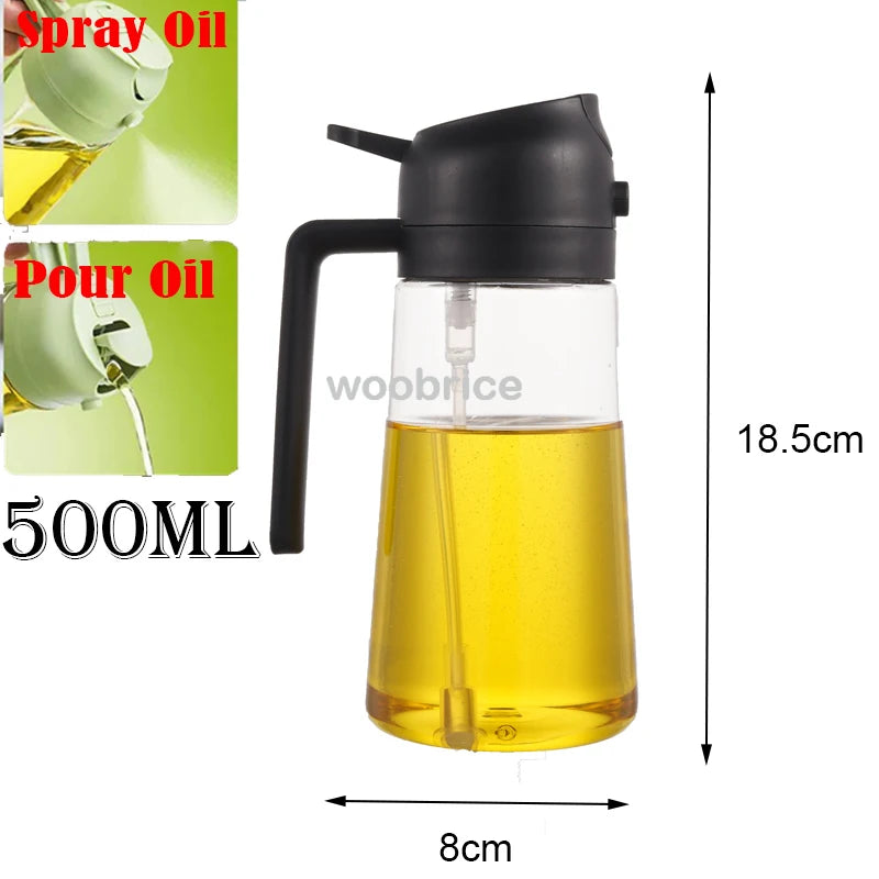 2in1 Kitchen Spray Oil Dispenser Oil Sprayer Polisher Or Only Spray for Air Fryer Salad Grilling Roasting Cooking Kitchen Acce