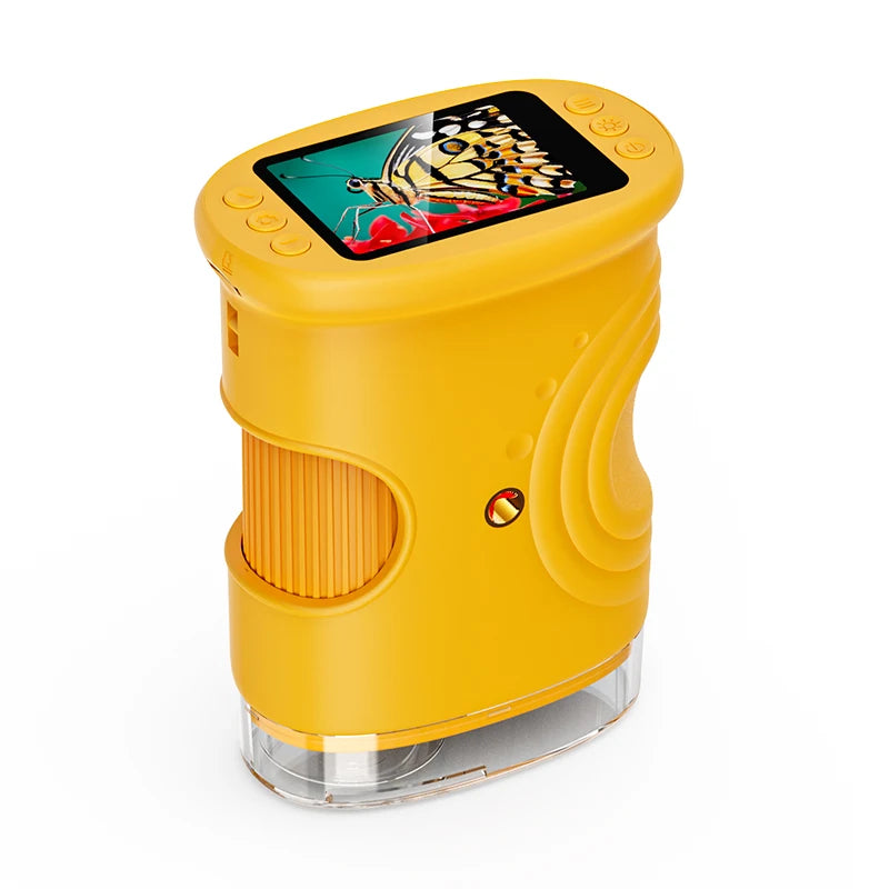 1000X Pocket Microscope for Kids with 4K 2.0" Screen Digital Handheld Rechargeable Portable Science Toy STEM Educational Gift