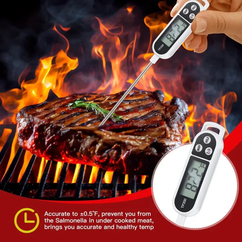 Kitchen Thermometer for Cooking Digital Temperature MeasuringTool for Meat Electronic Food Thermometer LCD Display Food