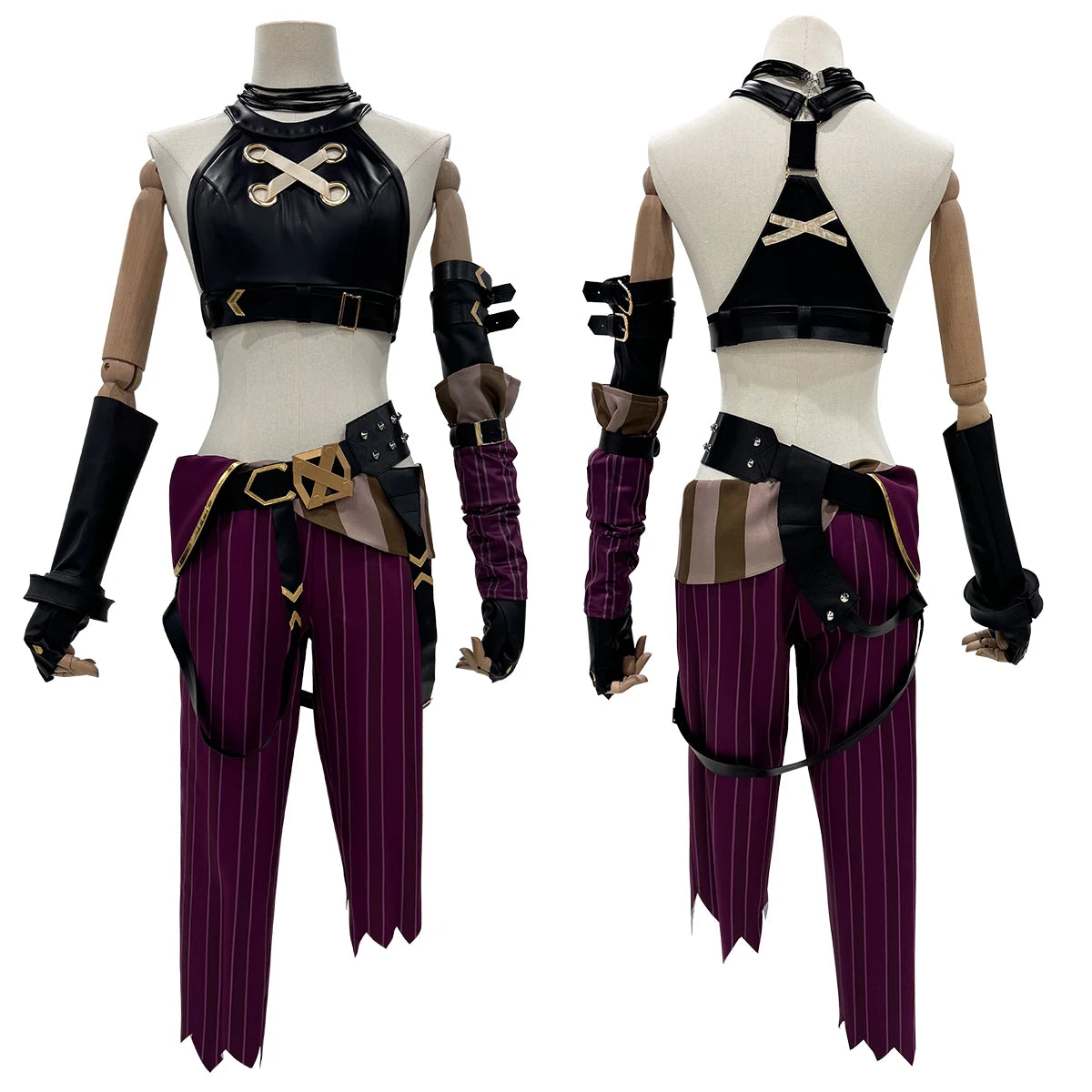 HOLOUN LOL Game Jinx Cosplay Costume Wig Loli Outfit Halloween Christmas Gift Cos Convention
