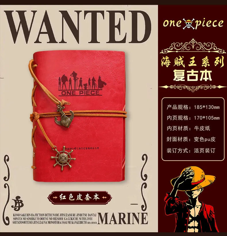One Piece Luffy Blank page Notebook Cute Fashion Cartoon Personalized Creative Kawaii Simple Journal Birthday Gift for Friends