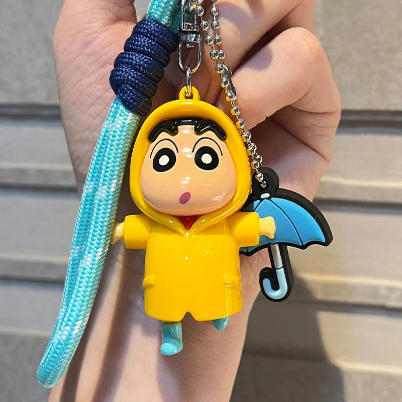 Kawaii Anime Crayon Shin-Chan Keychain Lovely Cartoon Car Key Ring Backpack Pendant Schoolbag Kids Charm Gifts for Friends