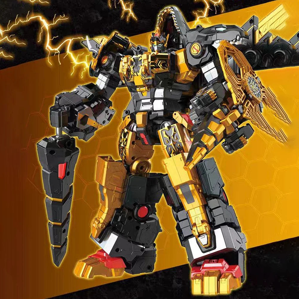 Mini Force 8 Black Gold Collector's Edition Toys Cloak Force Dinoid Warrior REX KAISER Transformation Robot Dinosaur Deformation
