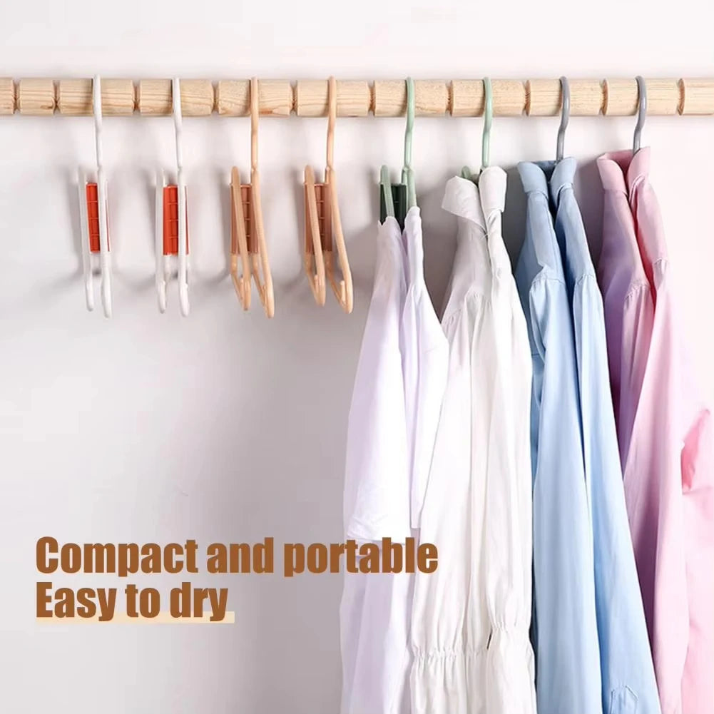 Multifunctional Cloth Hanger Foldable Portable Travel Saving Space Ultra-Light Clothes Hangers For Home Business Trip Vacation D