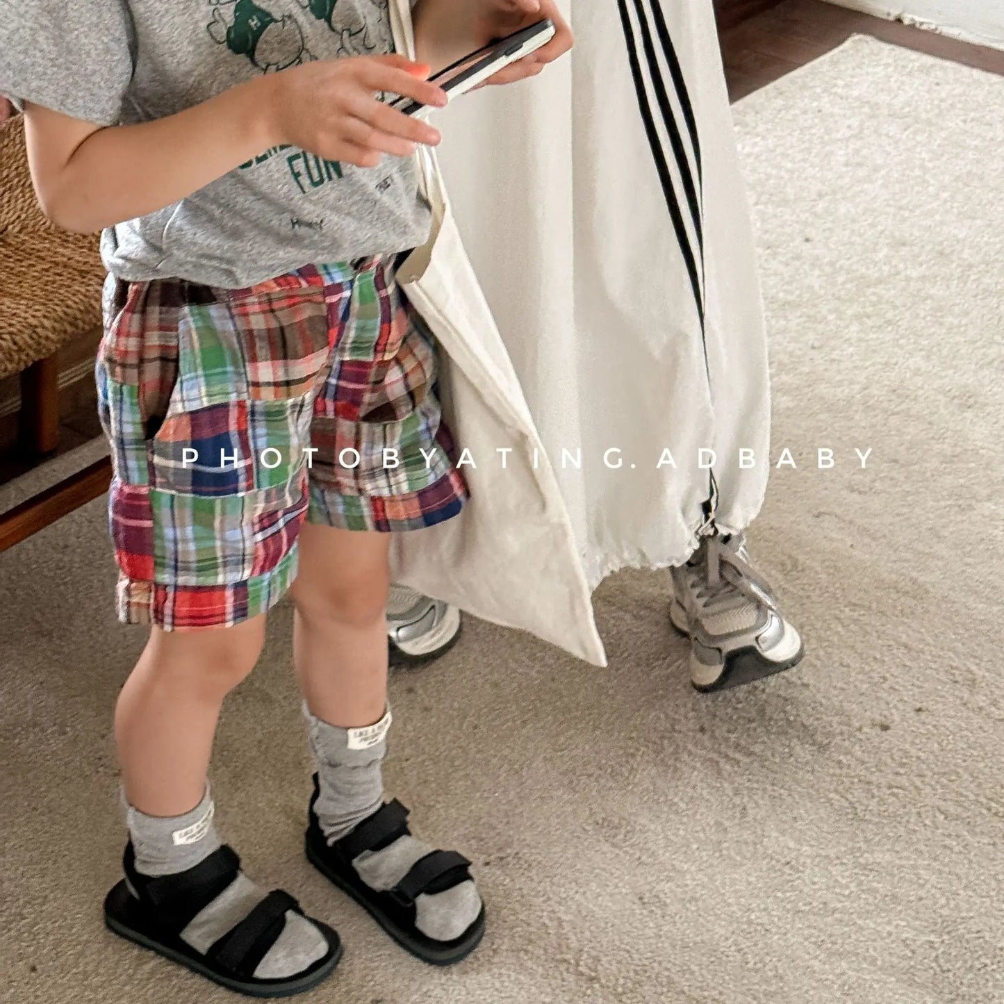 Girls Pants 2025 Summer New Childrens Clothes Korean Style Girl Baby Fashion Patchwork Plaid Shorts Casual Simple Daily