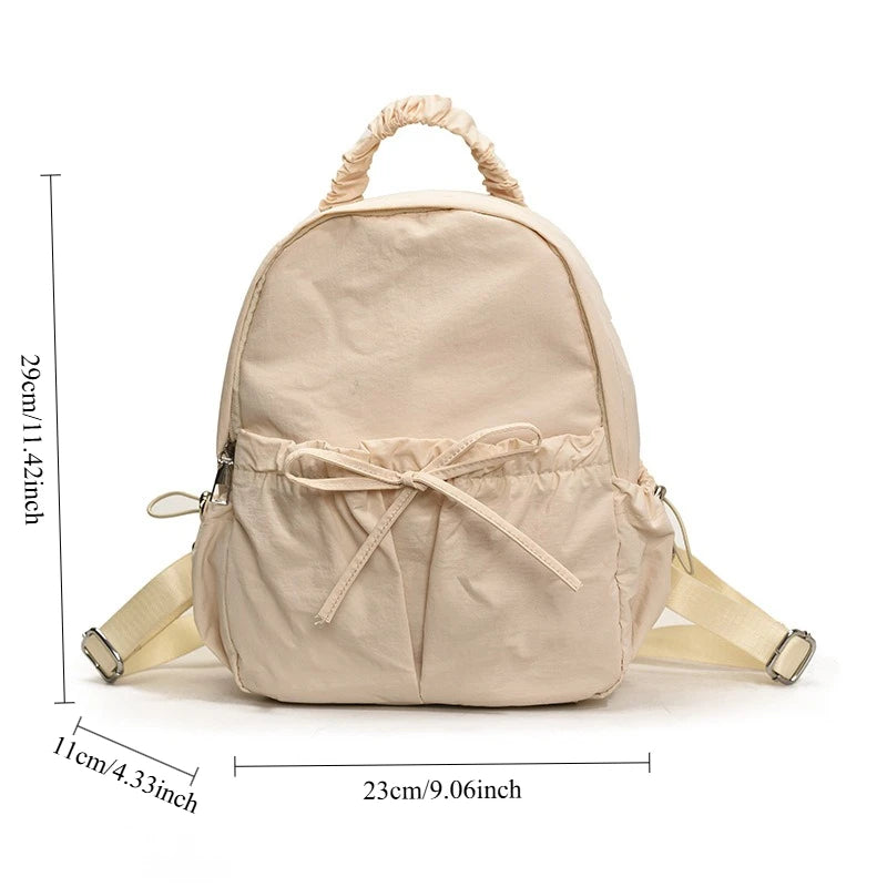 Personalized Name Backpack, Custom Embroidered Ruched Handle Bag Cute Kids and Teen Backpack, School Travel Custom Name Bag Gift