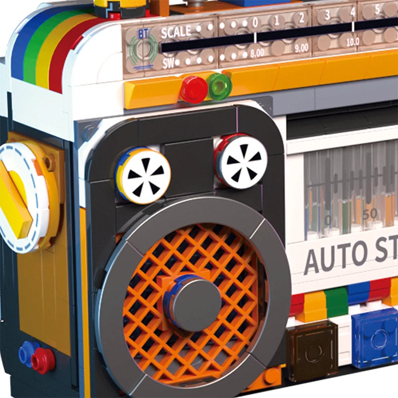 554PCS Color Radio Model Building Blocks Retro Small Home Appliances Assembly Bricks DIY Toys Desktop Deco Adult Holiday Gift