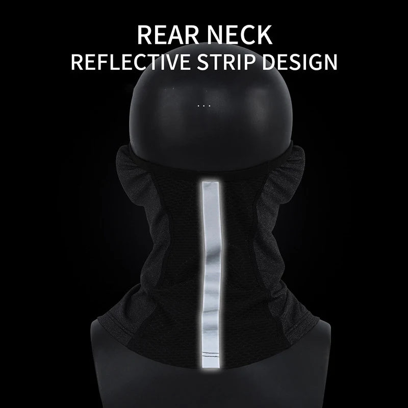 Summer Balaclava Sun Protection Mask Cycling Breathable Mesh Cooling Ice Silk Reflective Strip Motorcycle Fishing Neck Gaiter