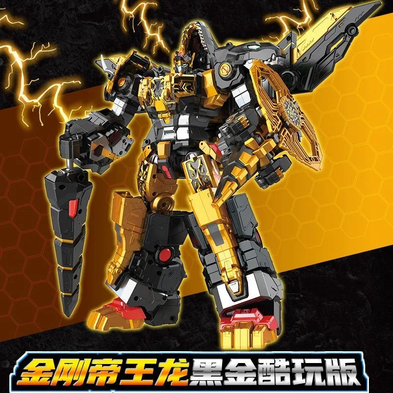 Mini Force Cloak Dinoid Warrior REX KAISER BLACK EDITION Deformation Robot Dinosaur Giganoto Dino Toys Transform Action Figure