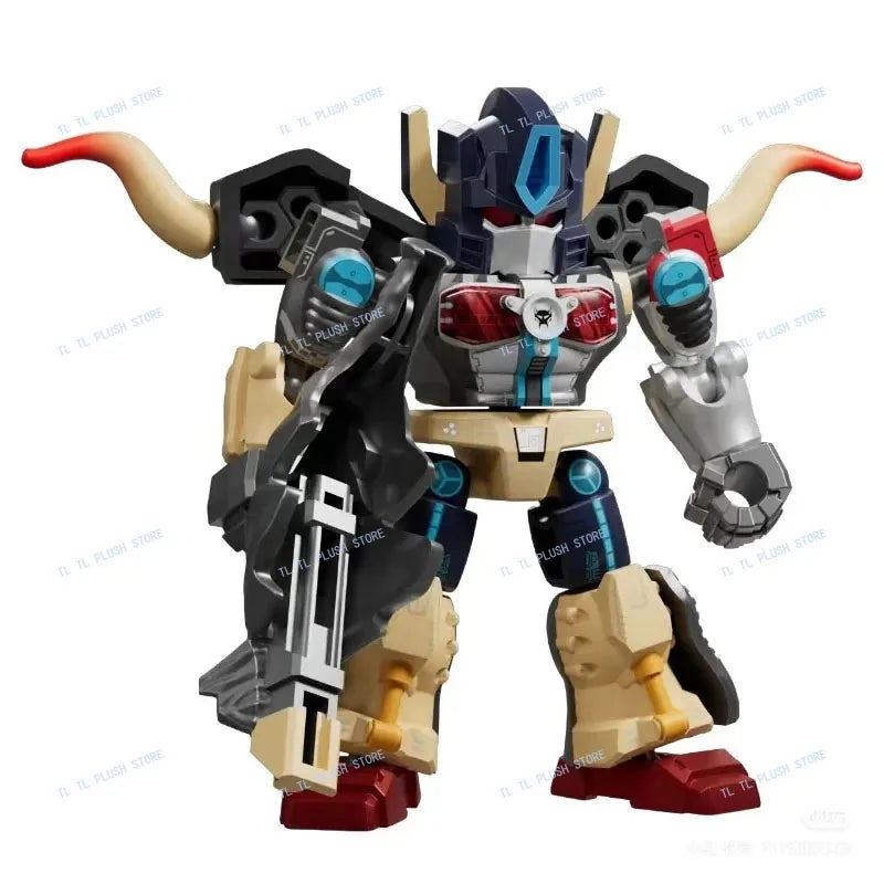 Blokees Transformation Defender V7 Action Figures Blind Box BW Transformation Lio Convoy BW Galvatron Assembly Model Plastic