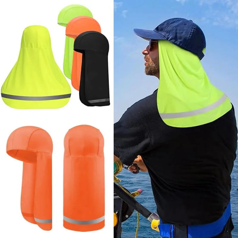 Cooling Cap Elastic Sun Shade Hat Wide Brim Neck Shield Elastic Hard Cap UV Protection to Cover Neck for Fishing Riding