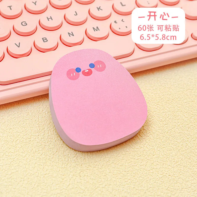 60sheets Sticky Notes Cute Cartoon Colorful Memo Pad Ins Kawaii Stationery Posted Tabs Its Memo Message Paper School Supplies