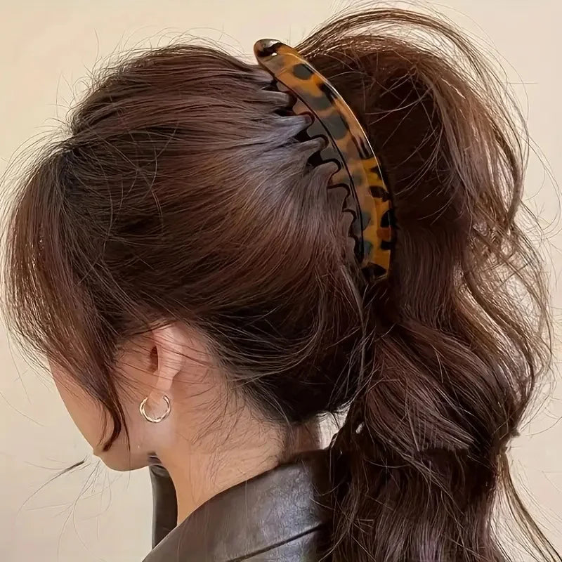 1/3Pcs High Volume Hair Clips Women's Large Banana Clip with Back Comb for Ponytails Vertical Twist Barrette Hair Accessory