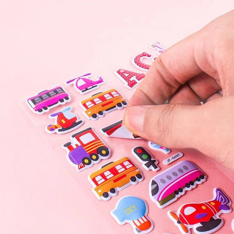 20 Sheets 3D Stickers for Kids Puffy Children Stickers Boys Girls Teachers Reward Craft Scrapbooking Gift Toys