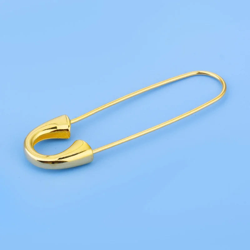 S925 Sterling silver Gold plated pin connection buckle brooch Handmade DIY jewelry accessories for men and women