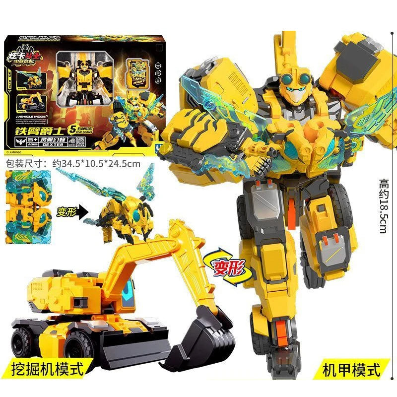 Metal Cardbot W BLAION & BLUE COP W Grand Blue Leon Transforming Robot Petrol Car Toy Action Figure Transformation Model Gift