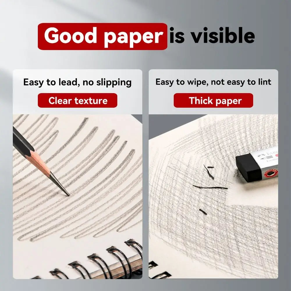 30 Sheets 8K 16K Coil Sketchbook A4 A5 A6 Spiral Bound Thick Drawing Paper Acid Free Eco-Friendly Artist Sketch Pad Students