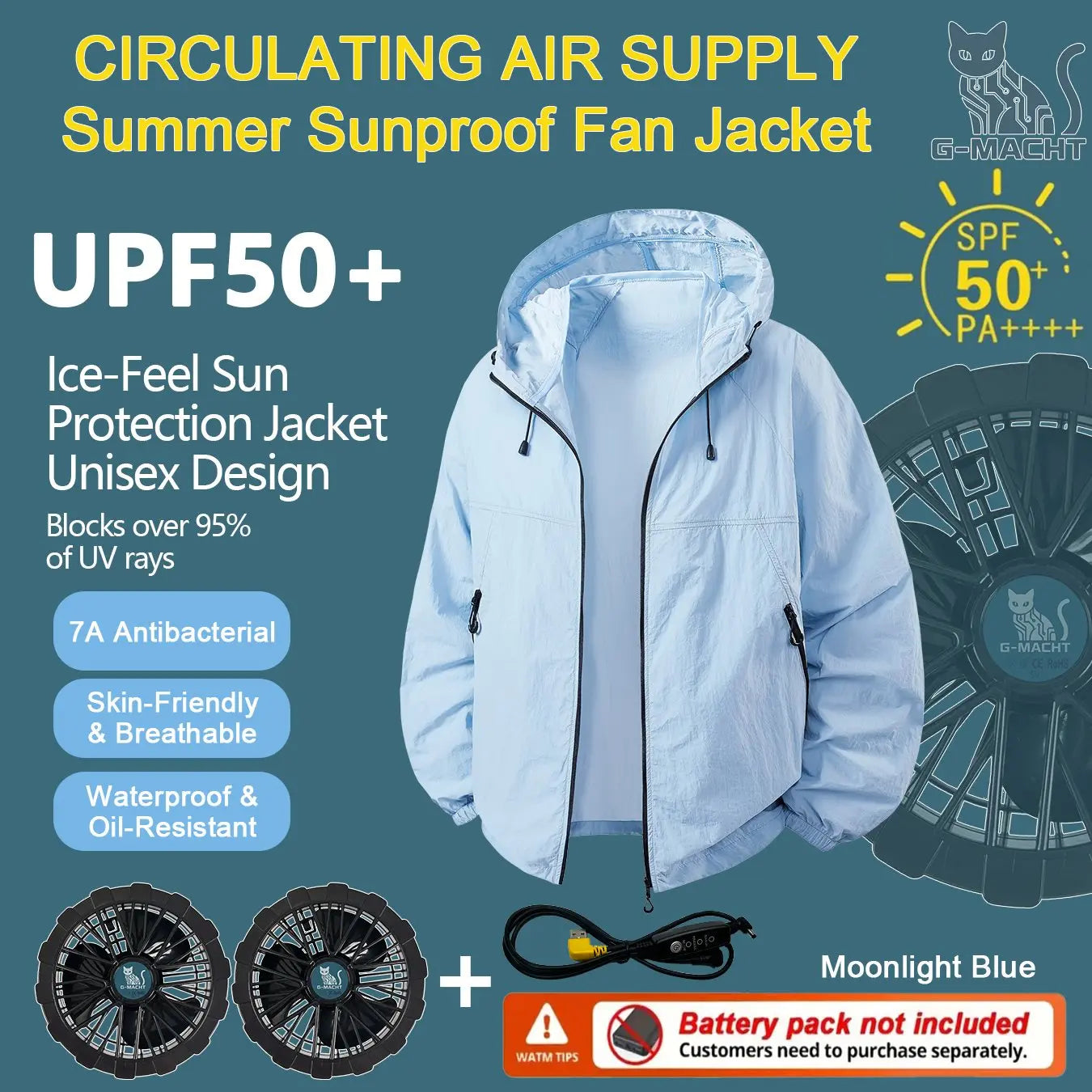 Couple Summer Cooling Fan Vest, Breathable Heat-Resistant Air Conditioned Sleeveless Workwear for Outdoor Use(Not Power)