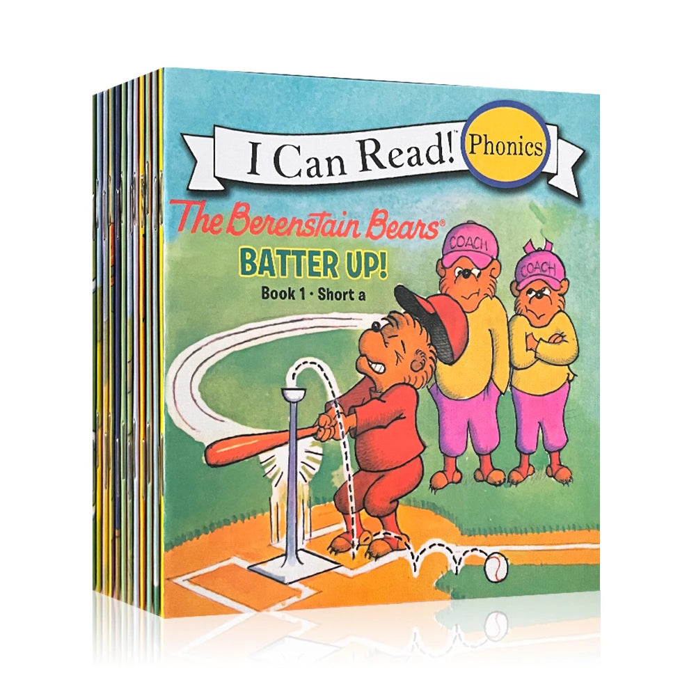 12 Books I Can Read Phonics Berenstain Bears Picture Book for Kids Baby Learning To Read Bedtime Educational English Books