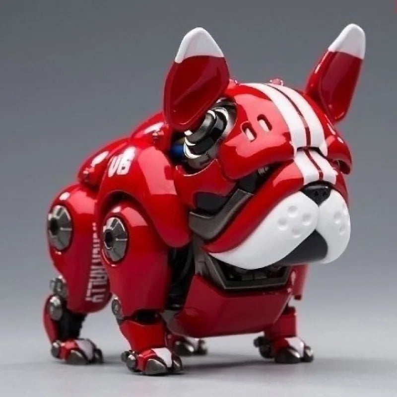 Mechanical Bulldog Action Figure Movable Dog Model Office Car Dashboard Ornament Collectible Gift For Adults Toy Fans