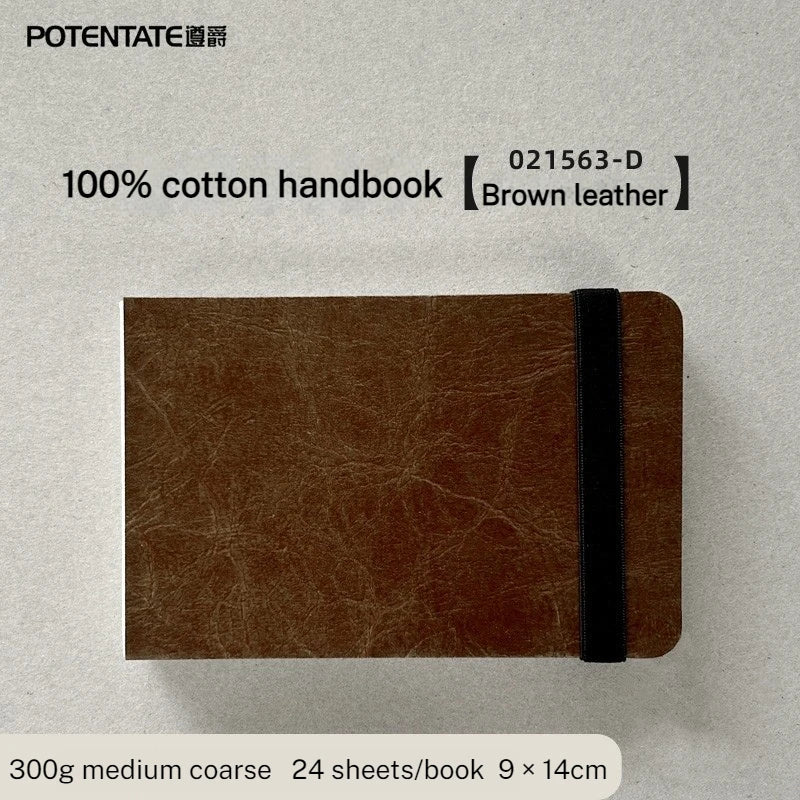 POTENTATE 100% Cotton Square Watercolor Paper Book 24 Sheets 300g Art Painting Drawing Paper Sketchbook Journal Drawing Notebook