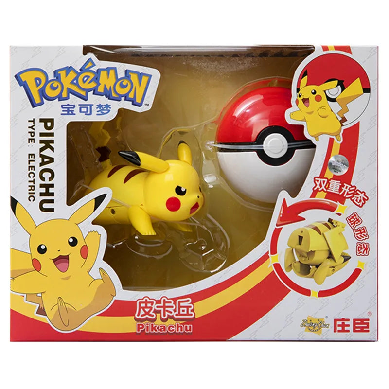 Genuine Pokemon Anime Figure Pikachu Gengar Charizard Gyarados Mew Dragonite Pet  Collect Model Doll Transformation Toy Gifts