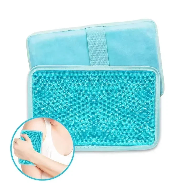 Reusable Square Gel Ice Pack | Hot & Cold Compress for Muscle Pain | Soft Flexible & Durable | Summer Cooling Relief Pad